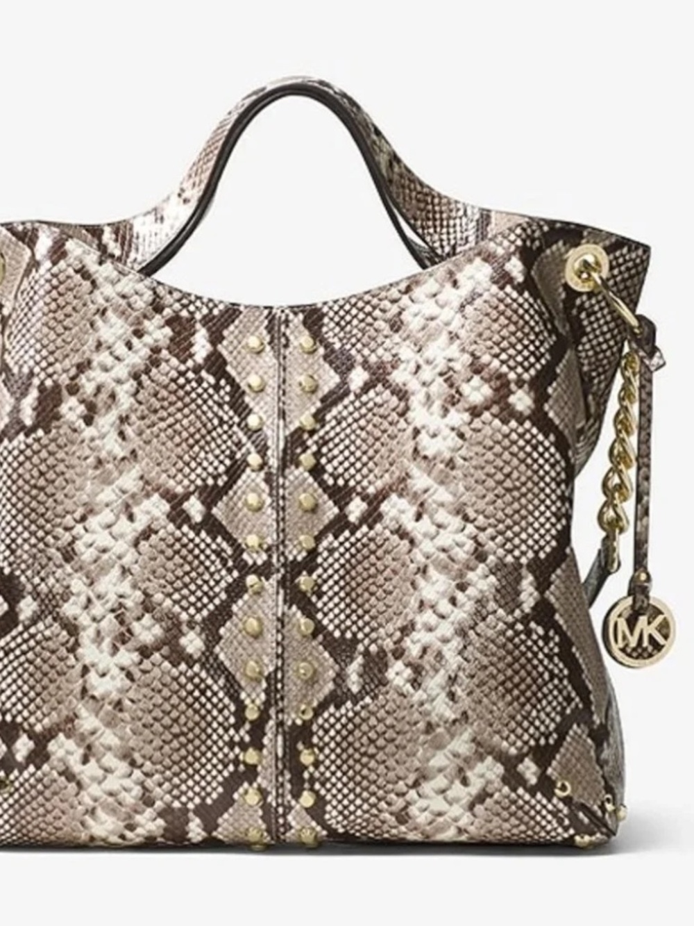 NWT Uptown Astor Larget Tote, Snakeskin Leather, Michael Kors